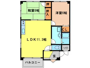 アルバ-ト箕面【2階】の間取り