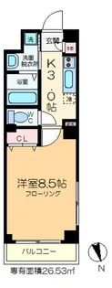メトロサイド木場【4階】の間取り