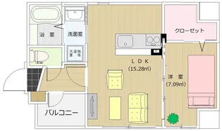 リバティR11【2階】の間取り