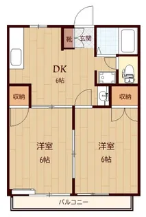 レナジア御幸B棟【2階】の間取り