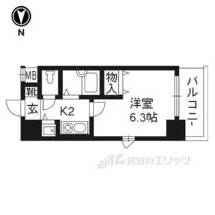 プレサンス京都烏丸御池2【2階】の間取り