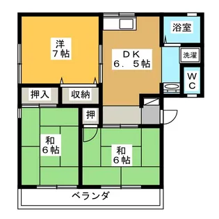 セジュール林B【2階】の間取り