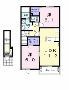 グランツ長良B【2階】の間取り
