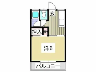 カクサン第2コーポ【2階】の間取り