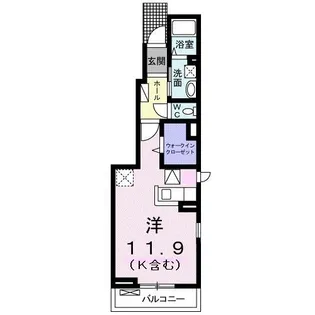 コッティ今津B【1階】の間取り