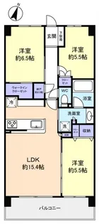リビオシティ船橋北習志野【7階】の間取り