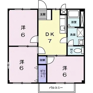 レインボーハイツ【2階】の間取り