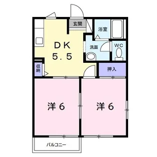 グランディアE【2階】の間取り