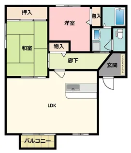 ディアスソレアード【2階】の間取り