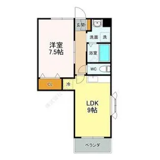 グランデージ中野栄【3階】の間取り