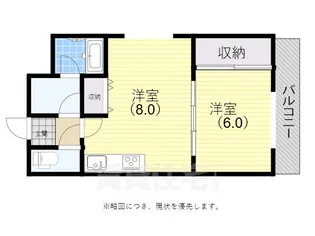 アネシスコート門口【5階】の間取り