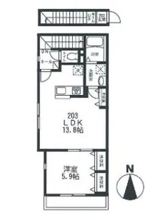 シャルール【2階】の間取り