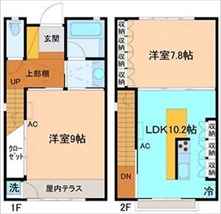 キャッスル保古ACTVI【1階】の間取り