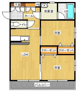 Four Diamonds Manshion【2階】の間取り