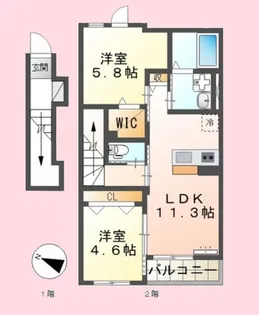 Soleil(ソレイユ)【2階】の間取り
