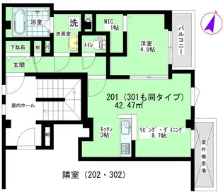 アルッサンスIII【2階】の間取り