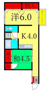 田辺コーポ【4階】の間取り