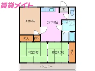 コーポさくら【2階】の間取り