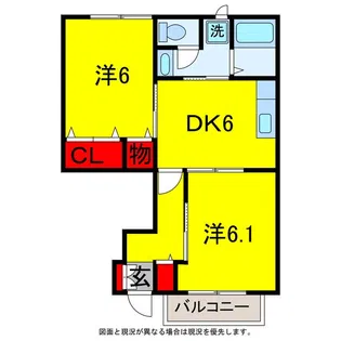 ソレアードA・B【1階】の間取り