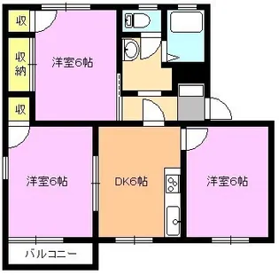 コンチェルト・ハウスA【2階】の間取り