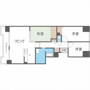 ベルフラワー八軒マンション【14階】の間取り