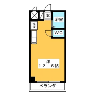 則竹栄町マンション【1階】の間取り