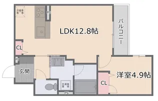 コンフィアール大清台【3階】の間取り