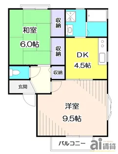 ヴィラ・イワサキ【2階】の間取り