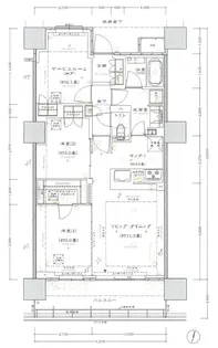 【24階P1台付】OMIYA SKY&SQUARE THE TOWER【24階】の間取り