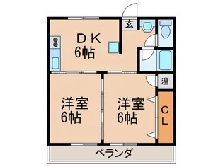 香流東マンション【2階】の間取り