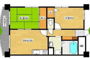 ルミエールクマダ【3階】の間取り