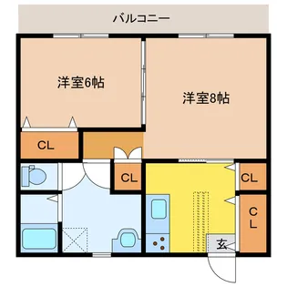 カーサカリーノ【1階】の間取り