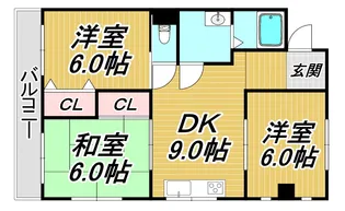 第八豊マンション【4階】の間取り