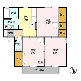 フローラハイツ B【1階】の間取り