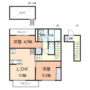 神奈川県横浜市都筑区大棚町【アパート】の間取り