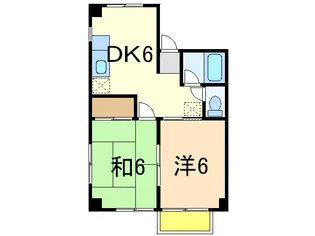 コーポリバーサイドIII【2階】の間取り