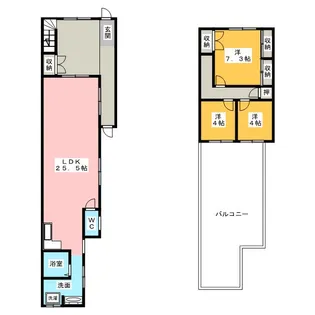 三重県桑名市元赤須賀【一戸建】の間取り