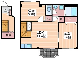 メゾンアヴニ-ル【2階】の間取り