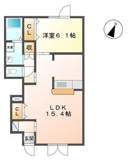 ローズガーデングリーンII【1階】の間取り