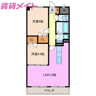 フォ・セート【2階】の間取り