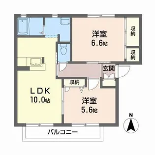 エターナルタウン A【2階】の間取り