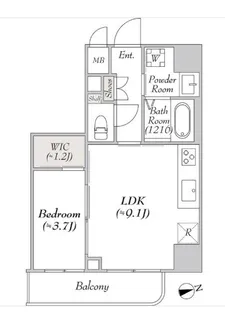 ルミーク浅草【8階】の間取り