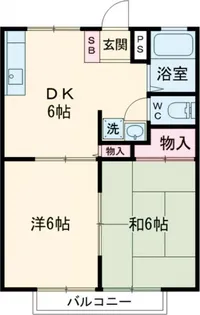 ローズヒルII【1階】の間取り