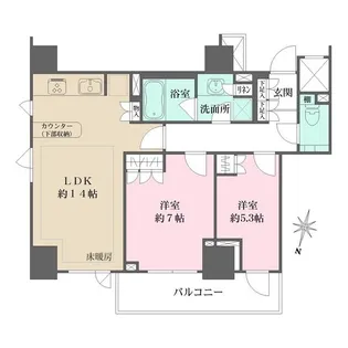パークハウス平河町【2階】の間取り