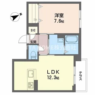 ヴィーエ【1階】の間取り