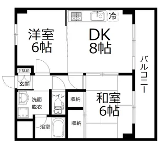 ノーブルクレイン【2階】の間取り