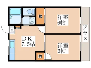 コーポタマ【1階】の間取り