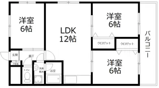 チェリーヒルズ広島【1階】の間取り