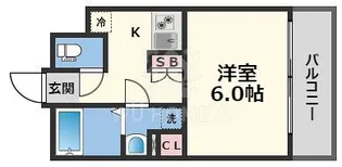 大阪府大阪市福島区大開2丁目【マンション】の間取り