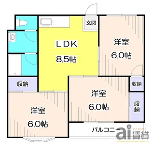 埼玉県新座市堀ノ内1【マンション】の間取り